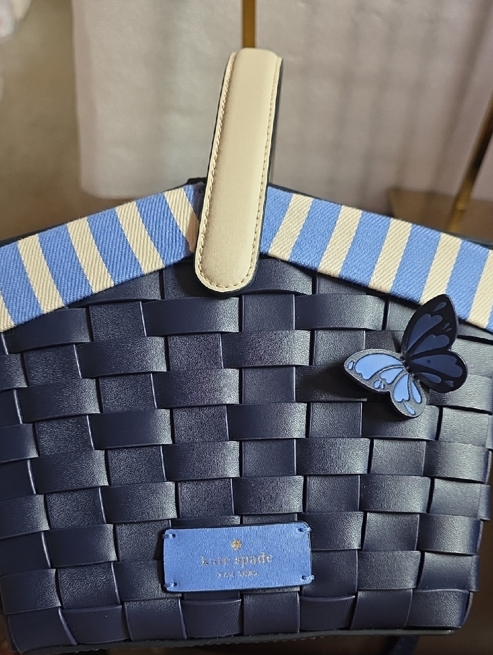 Kate Spade Flutter Fly Picnic Basket Hand Bag/Crossbody Nwot Lmtd Ed Novelty - Picture 10 of 14